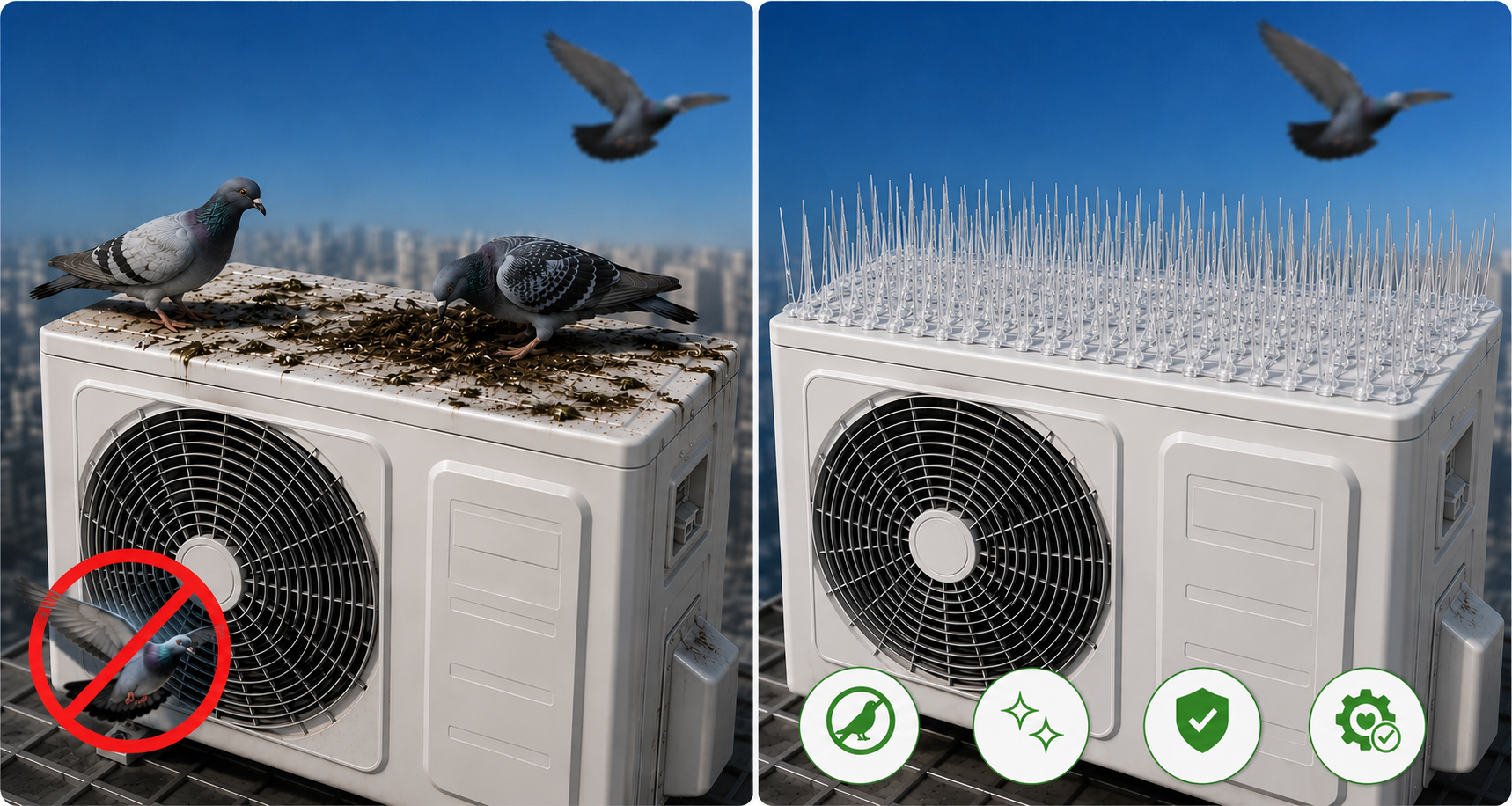 BirdScare Split AC Kit | Anti Bird Protection Kit for Split AC Outdoor Unit